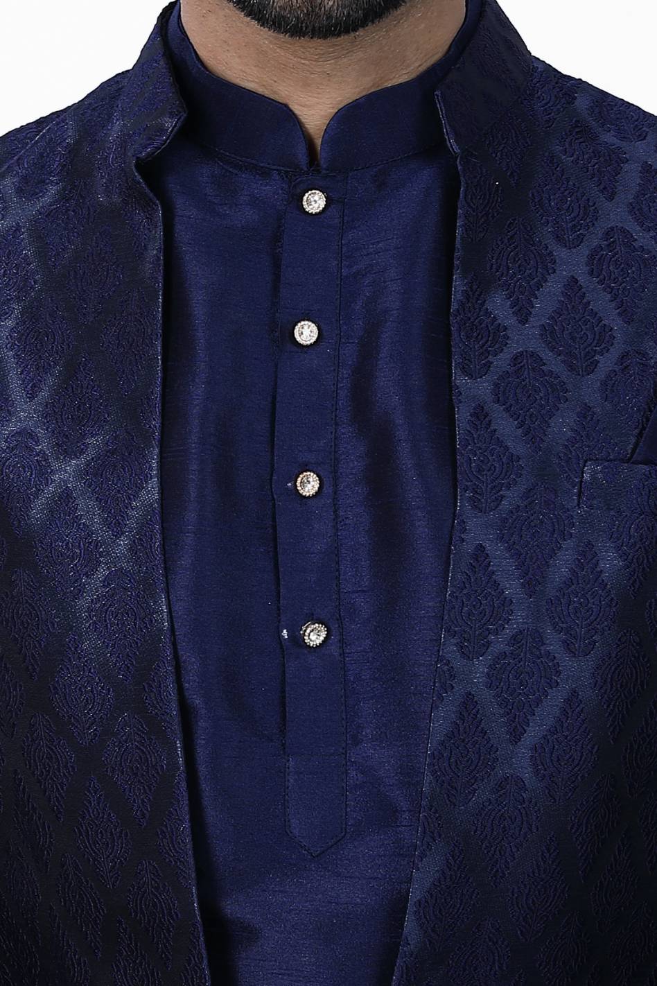 Brocade Silk - Premium Kurta Pyjama - Just $ 75! Shop now at Dapper Ethnic