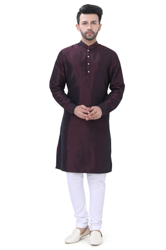 Brocade Silk - Premium Kurta Pyjama - Just $ 75! Shop now at Dapper Ethnic