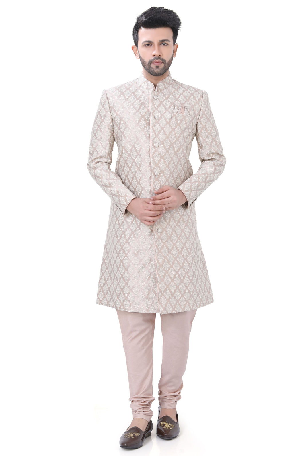 Brocade Silk - Premium Kurta Pyjama - Just $ 75! Shop now at Dapper Ethnic