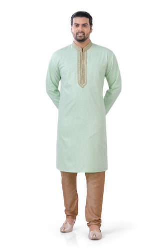 Brocade Silk - Premium Kurta Pyjama - Just $ 75! Shop now at Dapper Ethnic