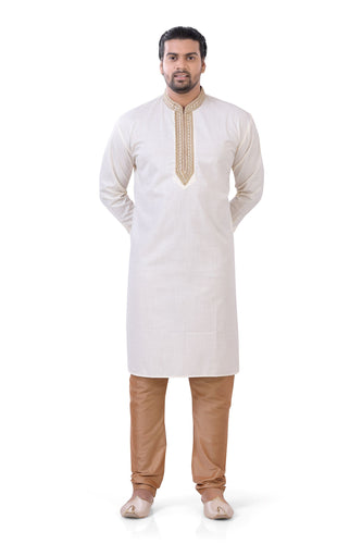 Brocade Silk - Premium Kurta Pyjama - Just $ 75! Shop now at Dapper Ethnic