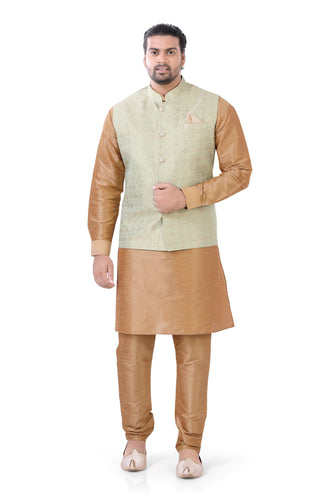 Brocade Silk - Premium Kurta Pyjama - Just $ 75! Shop now at Dapper Ethnic