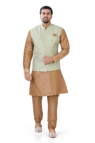 Brocade Silk - Premium Kurta Pyjama - Just $ 75! Shop now at Dapper Ethnic