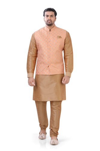 Brocade Silk - Premium Kurta Pyjama - Just $ 75! Shop now at Dapper Ethnic