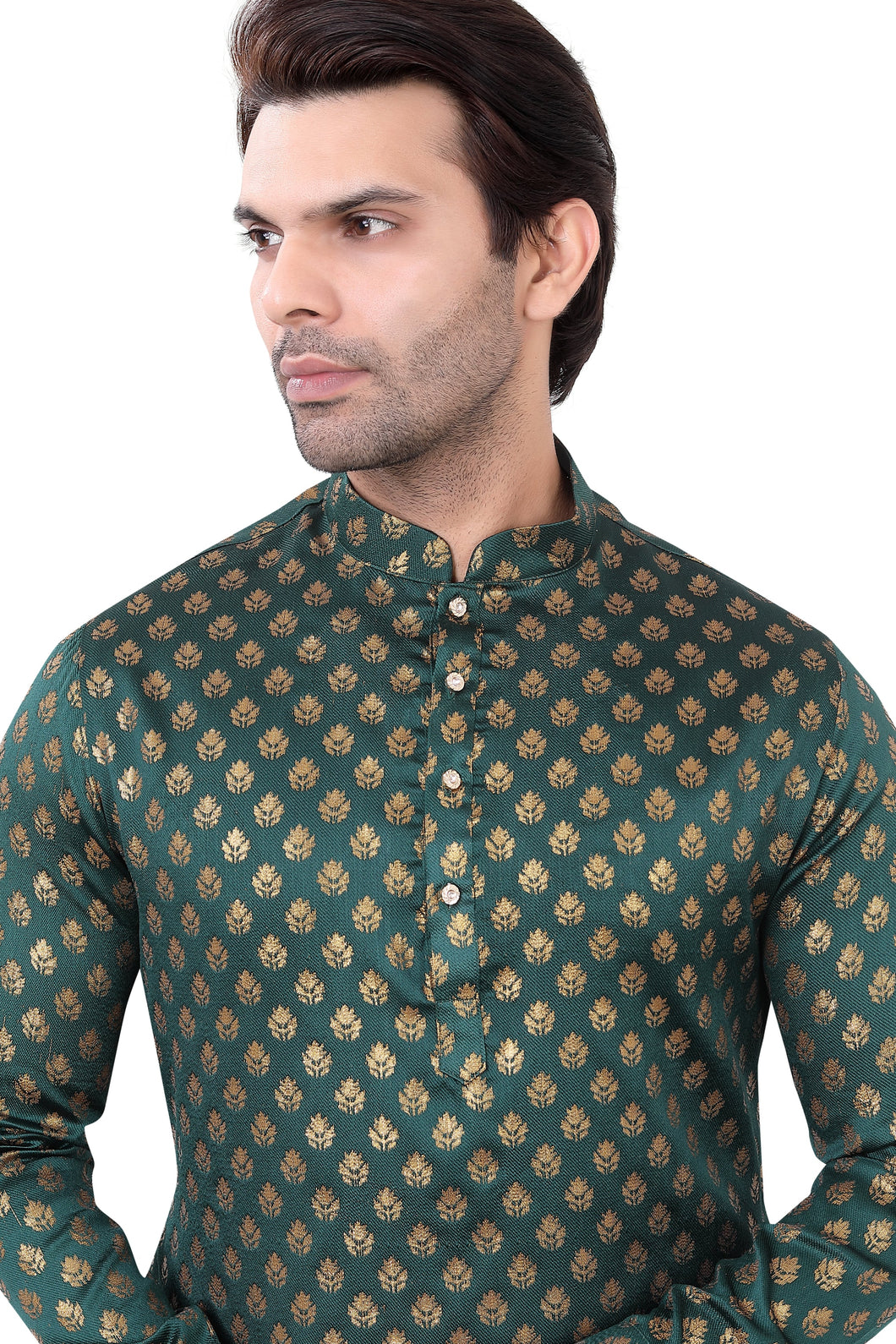 Brocade Silk - Premium Kurta Pyjama - Just $ 75! Shop now at Dapper Ethnic