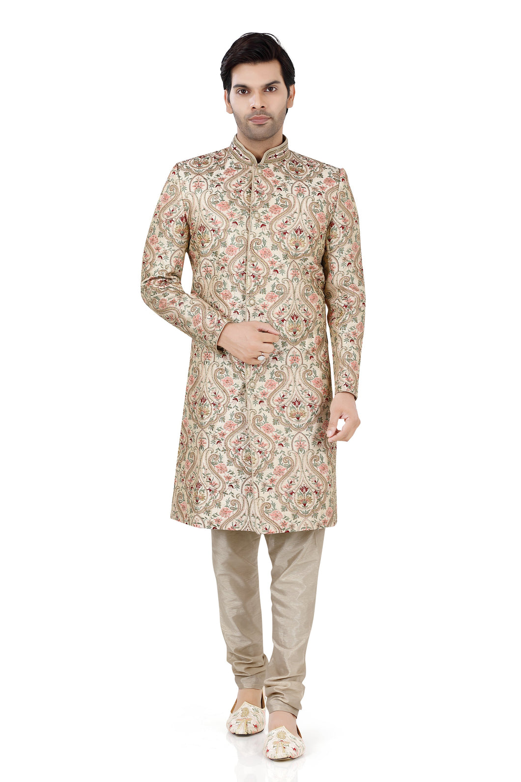 Brocade Silk - Premium Kurta Pyjama - Just $ 75! Shop now at Dapper Ethnic