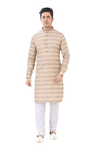 Brocade Silk - Premium Kurta Pyjama - Just $ 75! Shop now at Dapper Ethnic