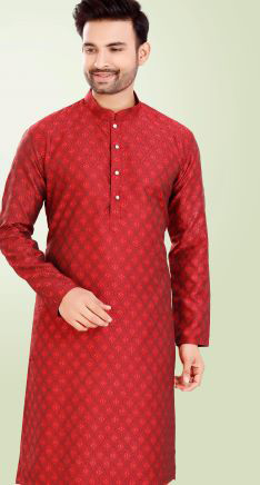 Brocade Silk - Premium Kurta Pyjama - Just $ 75! Shop now at Dapper Ethnic