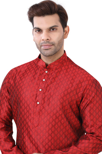 Brocade Silk - Premium Kurta Pyjama - Just $ 75! Shop now at Dapper Ethnic