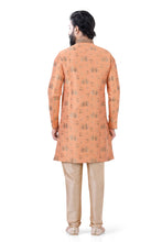 Load image into Gallery viewer, Aangrakha style Banarasi 2 pieces Indo western in Peach
