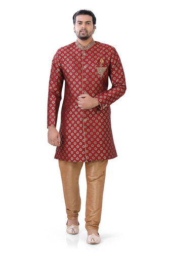 Brocade Silk - Premium Kurta Pyjama - Just $ 75! Shop now at Dapper Ethnic