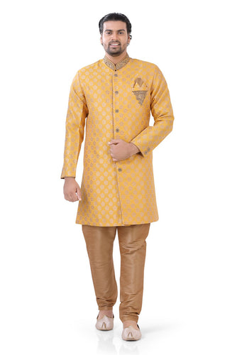 Brocade Silk - Premium Kurta Pyjama - Just $ 75! Shop now at Dapper Ethnic