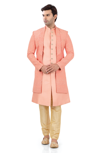 Brocade Silk - Premium Kurta Pyjama - Just $ 75! Shop now at Dapper Ethnic