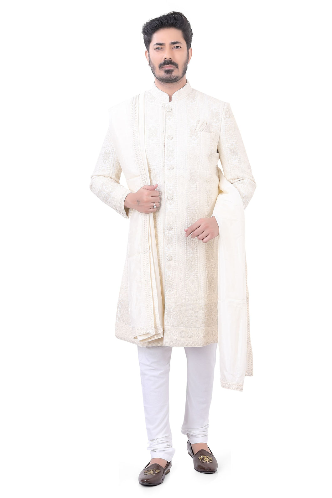 Brocade Silk - Premium Kurta Pyjama - Just $ 75! Shop now at Dapper Ethnic