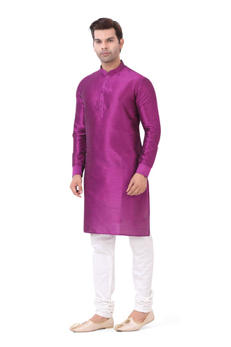 Brocade Silk - Premium Kurta Pyjama - Just $ 75! Shop now at Dapper Ethnic