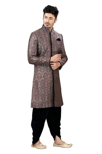 Brocade Silk - Premium Kurta Pyjama - Just $ 75! Shop now at Dapper Ethnic