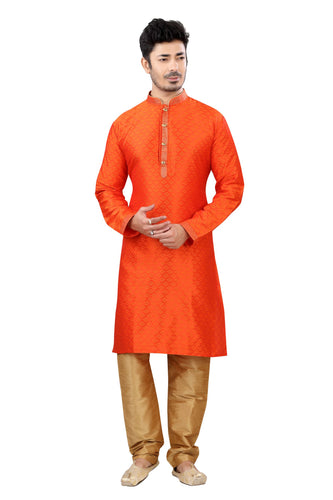 Brocade Silk - Premium Kurta Pyjama - Just $ 75! Shop now at Dapper Ethnic