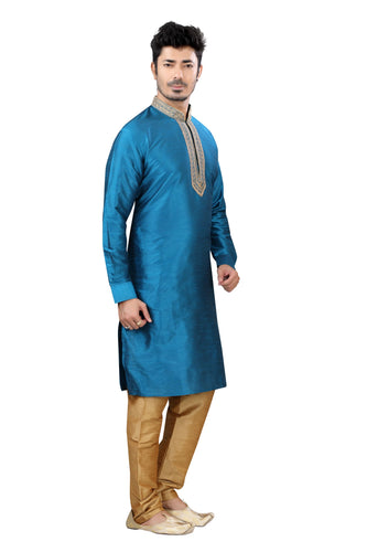 Brocade Silk - Premium Kurta Pyjama - Just $ 75! Shop now at Dapper Ethnic