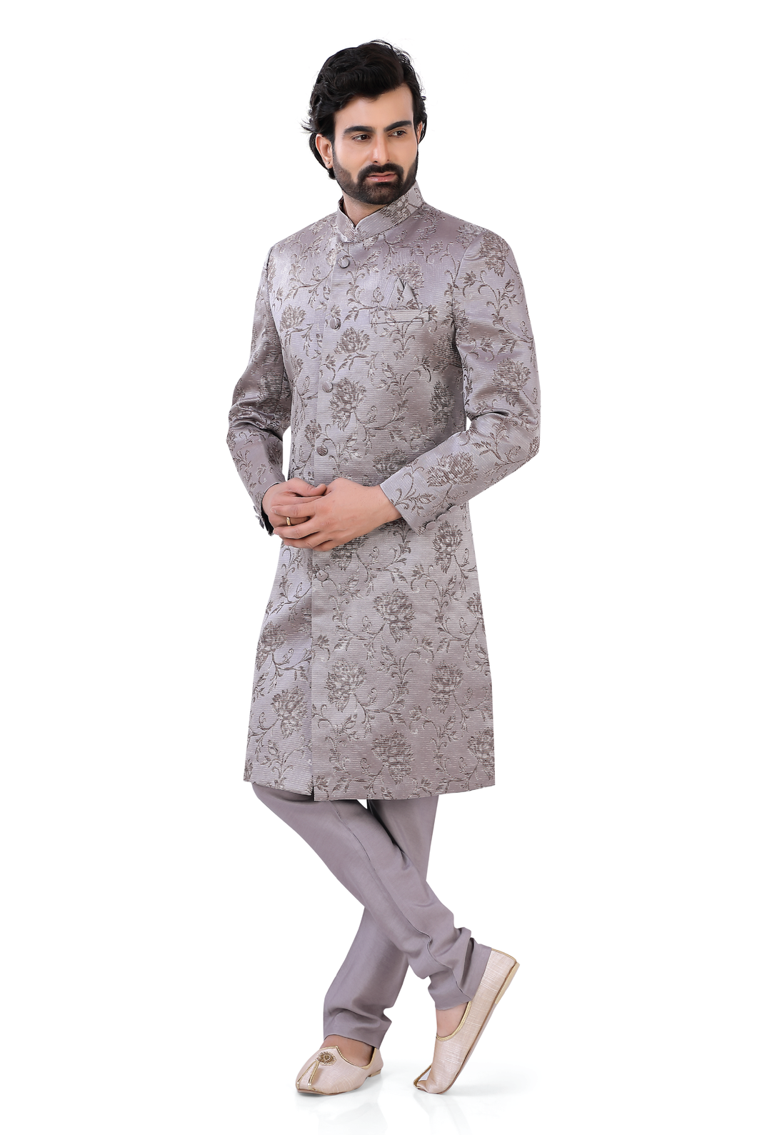 Brocade Silk - Premium Kurta Pyjama - Just $ 75! Shop now at Dapper Ethnic