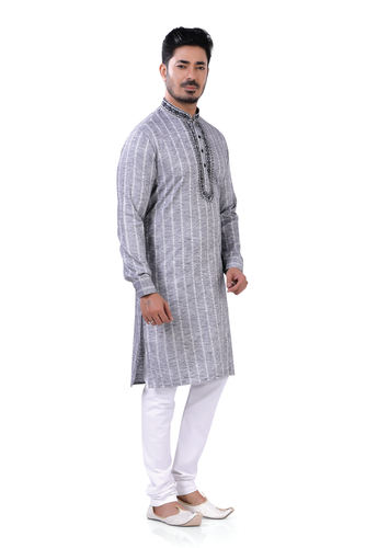 Brocade Silk - Premium Kurta Pyjama - Just $ 75! Shop now at Dapper Ethnic