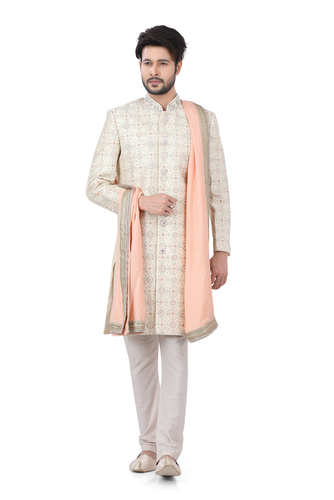 Brocade Silk - Premium Kurta Pyjama - Just $ 75! Shop now at Dapper Ethnic