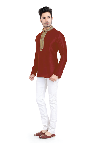 Brocade Silk - Premium Kurta Pyjama - Just $ 75! Shop now at Dapper Ethnic