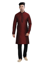 Load image into Gallery viewer, Brocade Silk - Premium Kurta Pyjama - Just $ 75! Shop now at Dapper Ethnic
