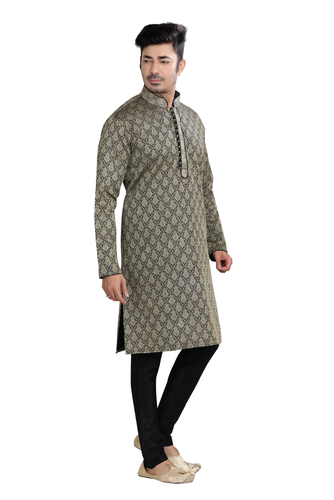 Brocade Silk - Premium Kurta Pyjama - Just $ 75! Shop now at Dapper Ethnic