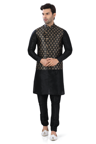 Brocade Silk - Premium Kurta Pyjama - Just $ 75! Shop now at Dapper Ethnic