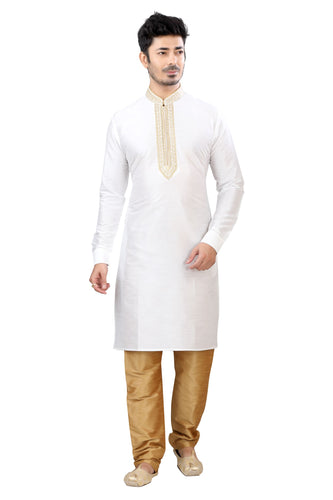 Brocade Silk - Premium Kurta Pyjama - Just $ 75! Shop now at Dapper Ethnic